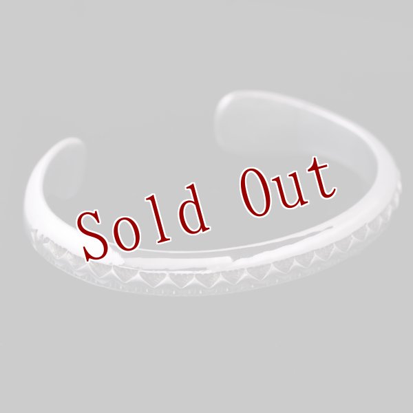 画像4: ナバホ族 Lyle Secatero #0ハーフラウンド ライトニング バングル (4)