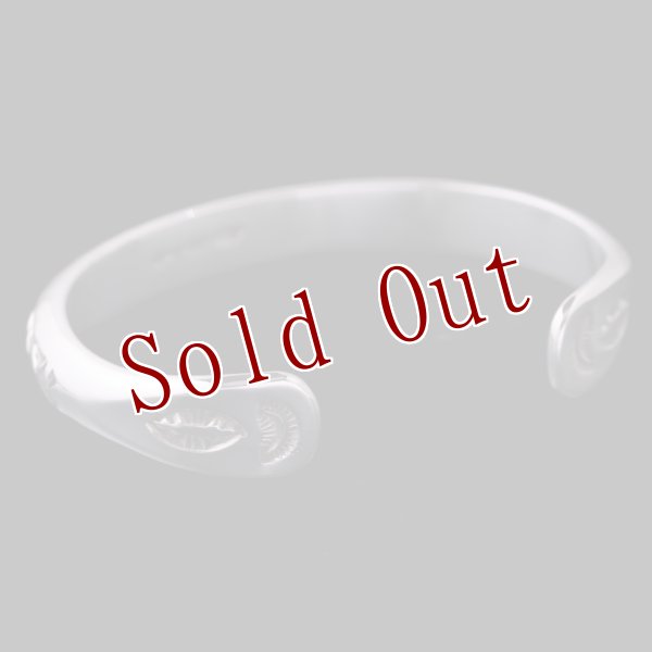 画像5: ナバホ族 Lyle Secatero #0ハーフラウンド ライトニング バングル (5)