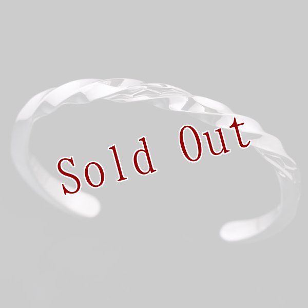 画像1: ナバホ族 Lyle Secatero #6スクエア ツイスト ライトニング バングル (1)