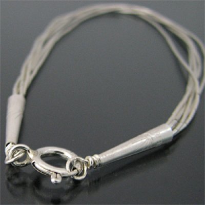 画像2: ナバホ族 リキッドシルバー 5連 ブレスレット