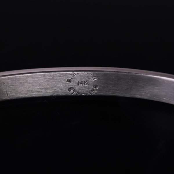 画像7: 【再入荷】ナバホ族 Bruce Morgan 1/4” 14K 4ダイヤ+アロー バングル 【RIVER MAIL企画】 (7)