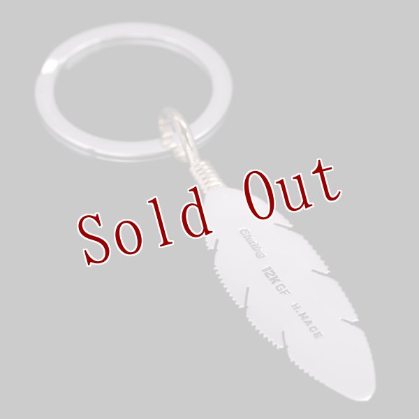 画像2: ナバホ族 Harvey Mace 12KGF イーグルフェザー キーリング M/ストレート (2)