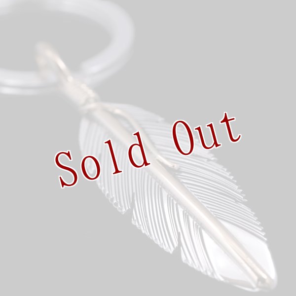 画像3: ナバホ族 Harvey Mace 12KGF イーグルフェザー キーリング M/ストレート (3)