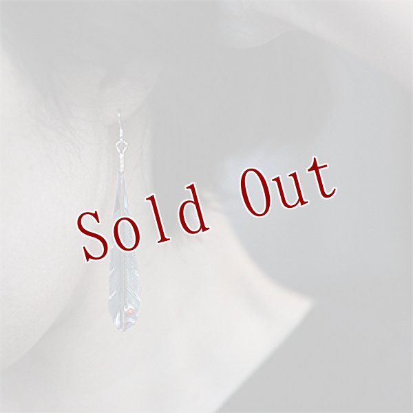 画像3: ナバホ族 Tanya Mace 12KGF ロングフェザー コーラル ピアス (3)