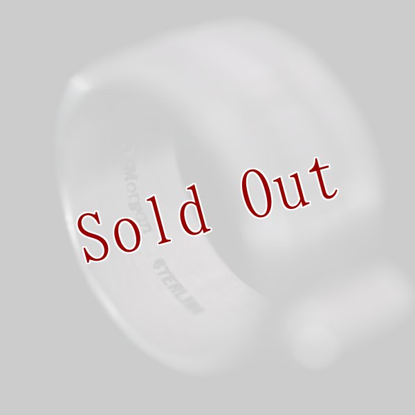 画像5: ナバホ族 Bruce Morgan 3/8" シルバー オニキス ストライプ+プレーン リング (5)