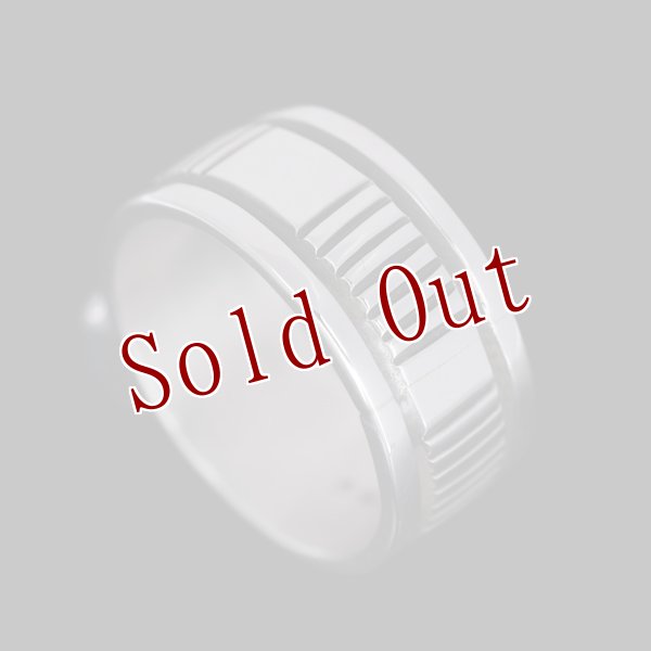 画像2: ナバホ族 Bruce Morgan 3/8" シルバー ターコイズ ストライプ+プレーン リング (2)