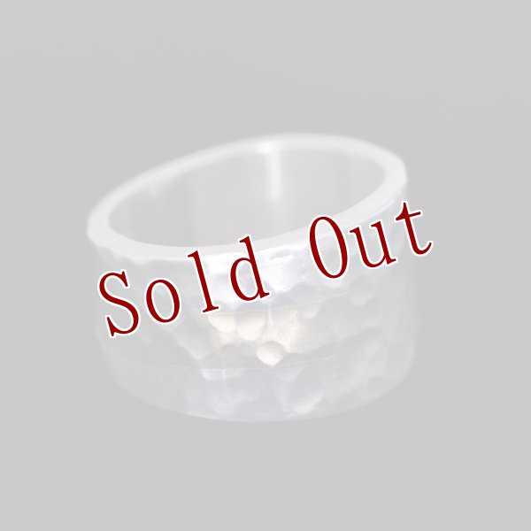 画像5: ナバホ族 Bruce Morgan 14K/SS ハンマーテクスチャ リング (5)