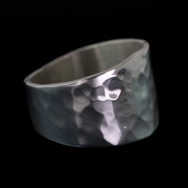 画像4: ナバホ族 Bruce Morgan SS ハンマーテクスチャ リング (4)