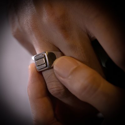 画像2: 【コラボ企画】Bruce Morgan×RIVER MAIL 14K チゼル シグネチャー リング