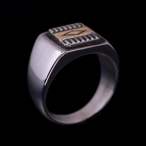 画像2: 【コラボ企画】Bruce Morgan×RIVER MAIL 14K ダイヤ シグネチャー リング (2)