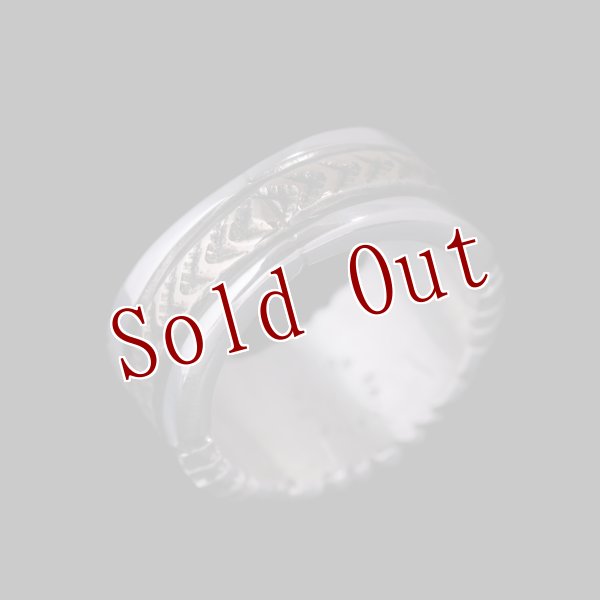 画像4: 【RIVER MAIL企画】ナバホ族 Bruce Morgan 1/2 14K サンバースト 4ダイヤ+アロー リング (4)