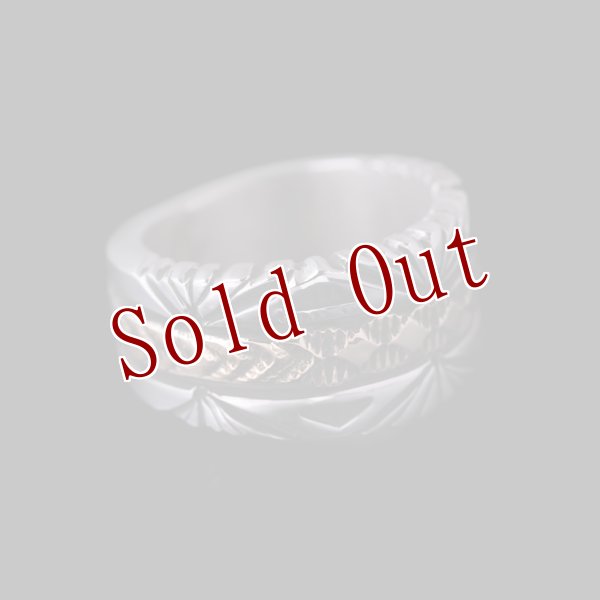 画像5: 【RIVER MAIL企画】ナバホ族 Bruce Morgan 1/2 14K サンバースト 4ダイヤ+アロー リング (5)