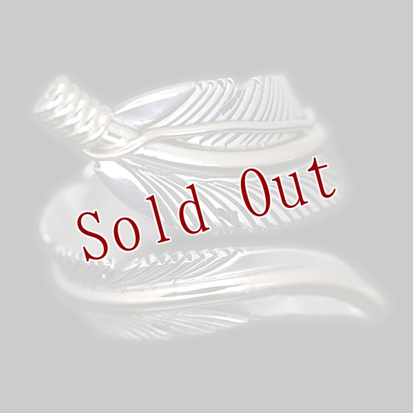 画像3: 【再入荷】ナバホ族 Harvey Mace 12KGF イーグルフェザー リング M (3)