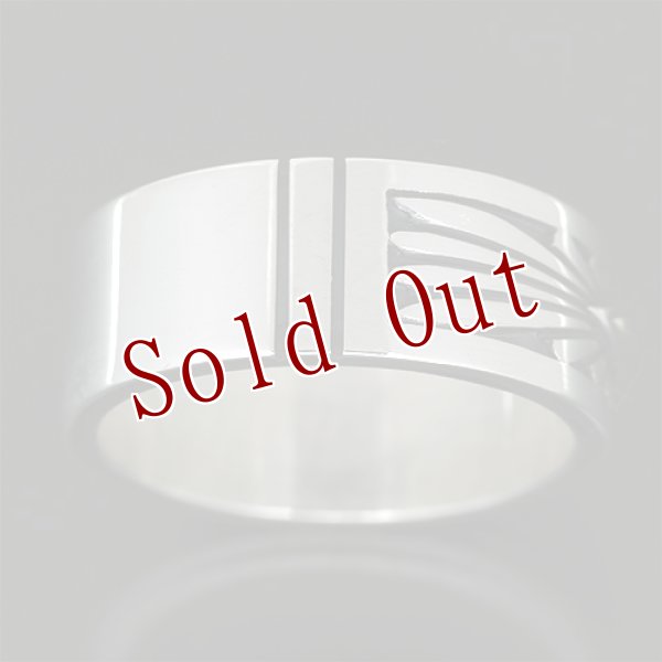 画像4: ナバホ族 Howard Nelson 5/16” 14K サンバースト リング (4)