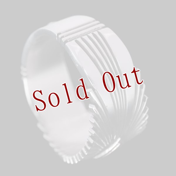 画像5: ナバホ族 Pat Bedonie 1/2” 14K サンバースト リング (5)