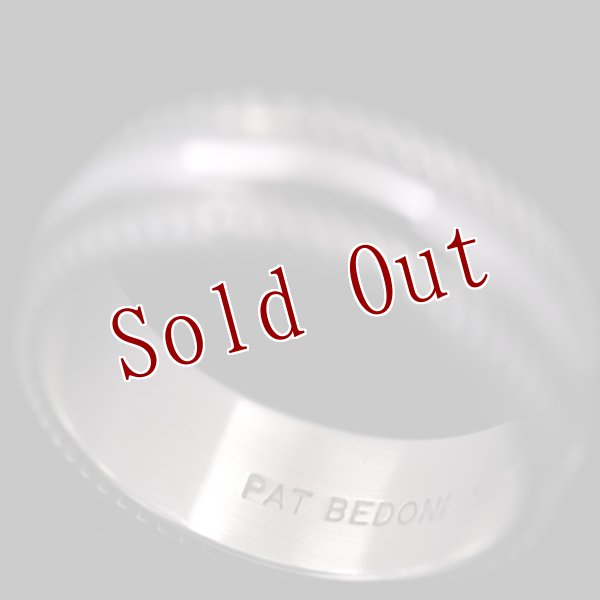 画像5: ナバホ族 Pat Bedonie 1/4" SS チゼル リング (5)