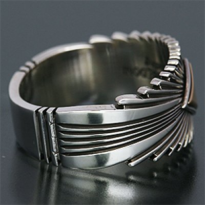 画像1: ナバホ族 Pat Bedonie 1/2” 14K サンバースト  リング 23号