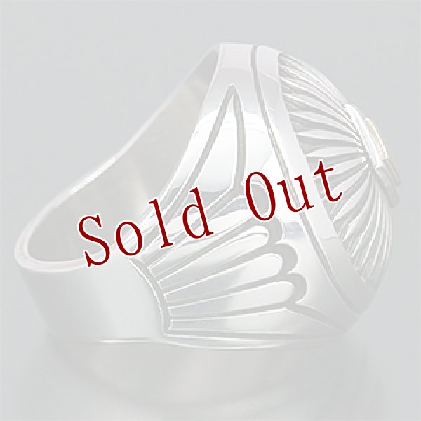 画像2: ナバホ族 Howard Nelson 14K サンバースト ボックス リング 20号 (2)