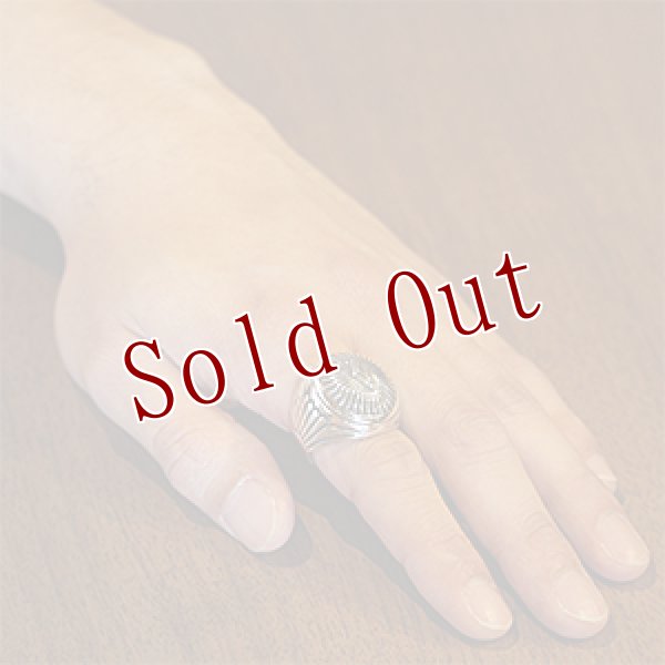 画像4: ナバホ族 Howard Nelson 14K サンバースト ボックス リング 20号 (4)