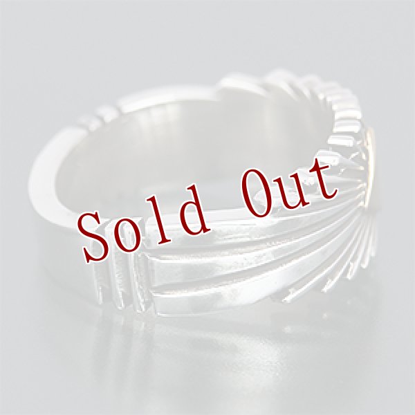 画像2: ナバホ族 Pat Bedonie 1/4” 14K サンバースト  リング 5号 (2)