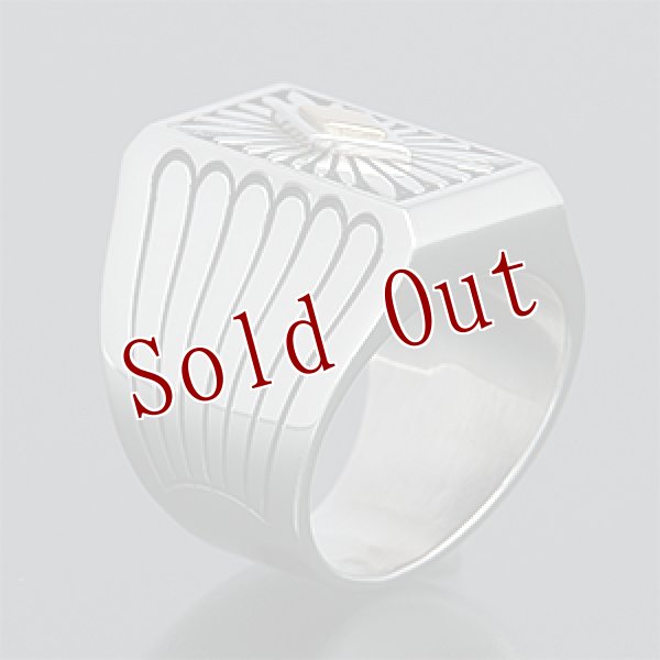 画像2: ナバホ族 Howard Nelson 14K サンバースト ボックス リング 16.5号 (2)