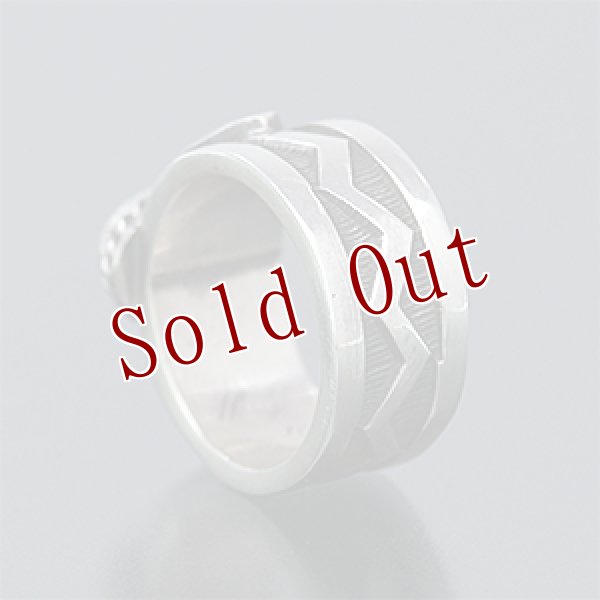 画像3: ナバホ族 Sunshine Reeves パージャン スタンプワーク リング 8.5号 (3)