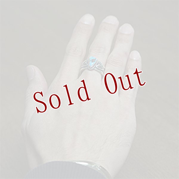 画像4: ナバホ族 Sunshine Reeves モレンシ スタンプワーク リング 20号 (4)