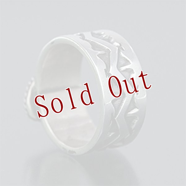 画像3: ナバホ族 Sunshine Reeves ロイストーン スタンプワーク リング 20号 (3)