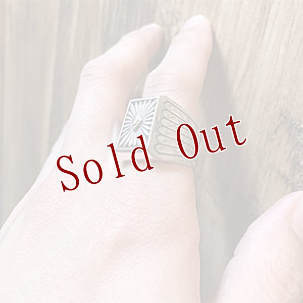 画像4: ナバホ族 Howard Nelson 14K サンバースト ボックス リング 22号 (4)