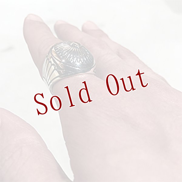 画像4: ナバホ族 Howard Nelson 14K サンバースト ボックス リング 20号 (4)