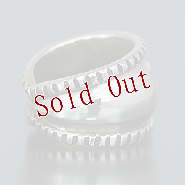 画像2: ナバホ族 Harrison Jim インゴットシルバー リポウズ リング 21号 (2)