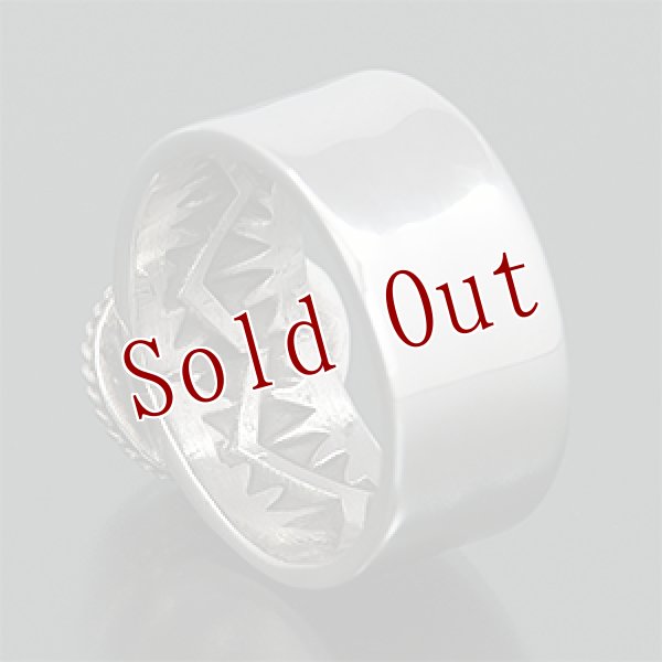 画像3: ナバホ族 Sunshine Reeves 3/8” キャリコレイク プレーン/スタンプ リング 20.5号 (3)