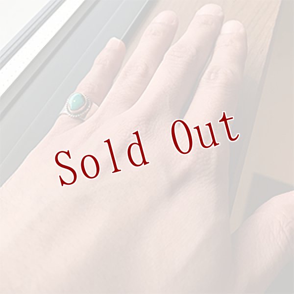 画像4: ナバホ族 Sunshine Reeves モレンシ バックスタンプ リング 6号 (4)