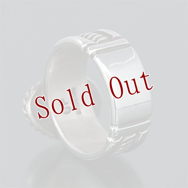 画像3: ナバホ族 Clendon Pete モレンシ スタンプ リング 20号 (3)