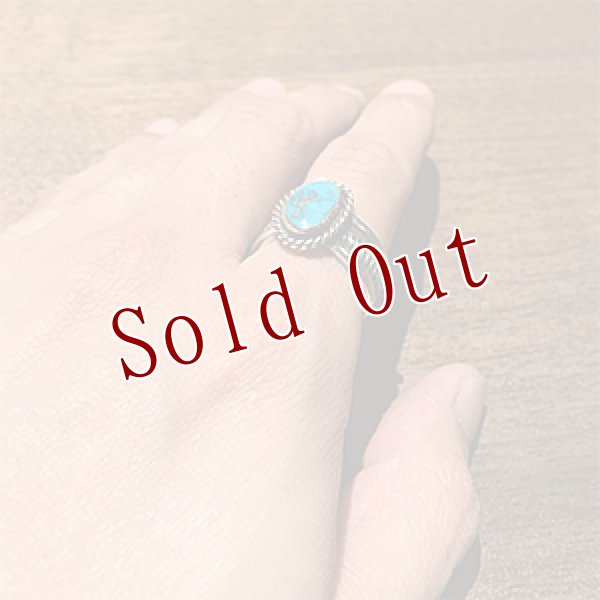 画像4: ナバホ族 Clendon Pete モレンシ スタンプ リング 20号 (4)