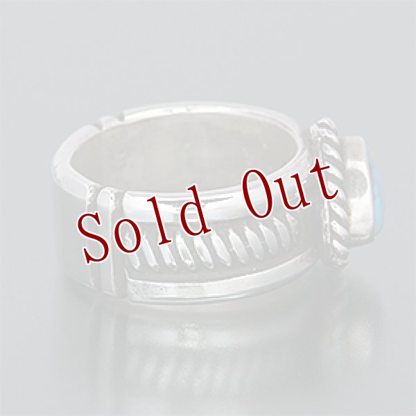 画像2: ナバホ族 Clendon Pete モレンシ スタンプ リング 15号 (2)