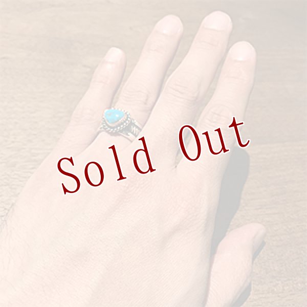 画像4: ナバホ族 Clendon Pete モレンシ スタンプ リング 15号 (4)