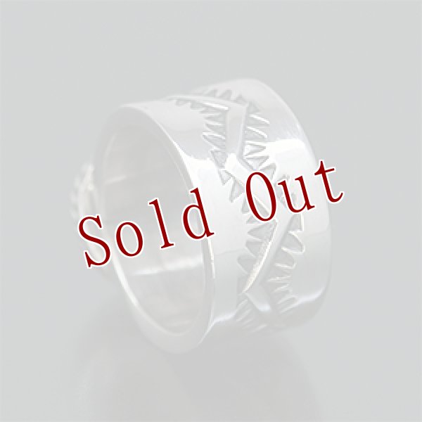 画像3: ナバホ族 Sunshine Reeves 3/8” モレンシ スタンプ リング 6号 (3)