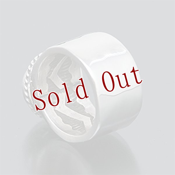 画像2: ナバホ族 Sunshine Reeves 3/8” ブルージェム プレーン/スタンプ リング 4.5号 (2)