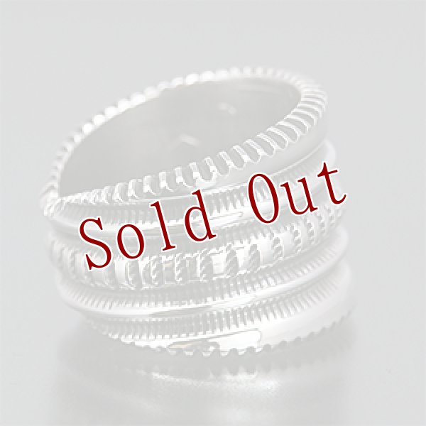 画像3: ナバホ族 Harrison Jim 3/4” インゴットシルバー チゼル リング 22号 (3)