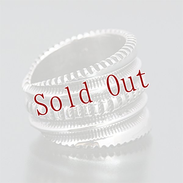 画像3: ナバホ族 Harrison Jim 3/4” インゴットシルバー チゼル リング 19号 (3)