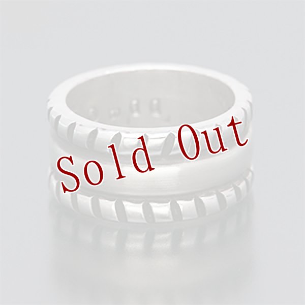 画像2: ナバホ族 Darryl Dean Begay 1/2” コインシルバー チゼルワーク  リング 22号 (2)