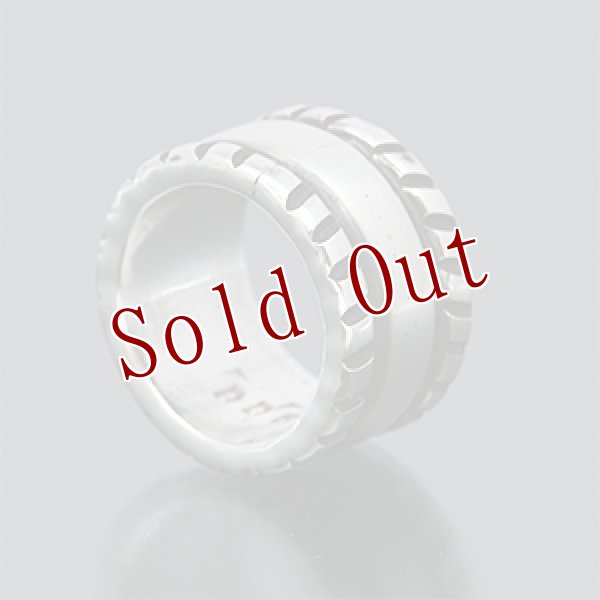 画像3: ナバホ族 Darryl Dean Begay 1/2” コインシルバー チゼルワーク  リング 9号 (3)