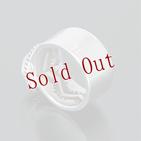 画像2: ナバホ族 Sunshine Reeves 3/8” ロイストーン プレーン/スタンプ リング 11号 (2)