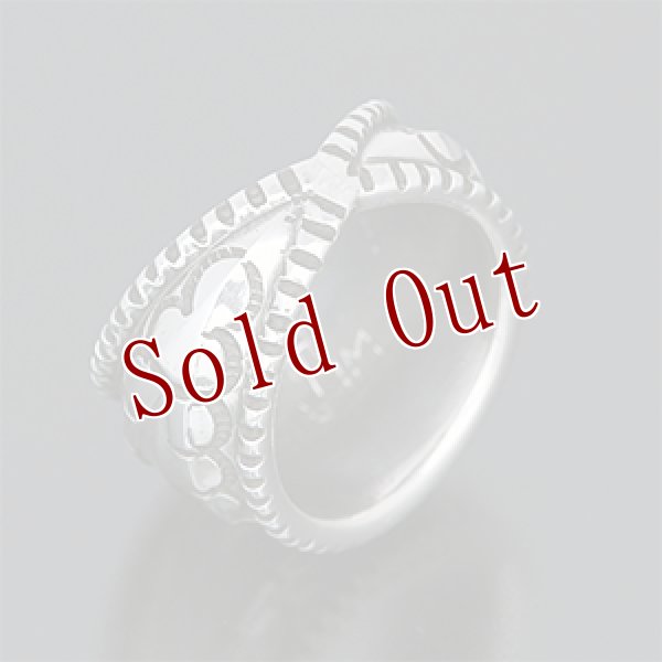 画像2: ナバホ族 Harrison Jim インゴットシルバー リポウズ スタンプ リング 18号 (2)