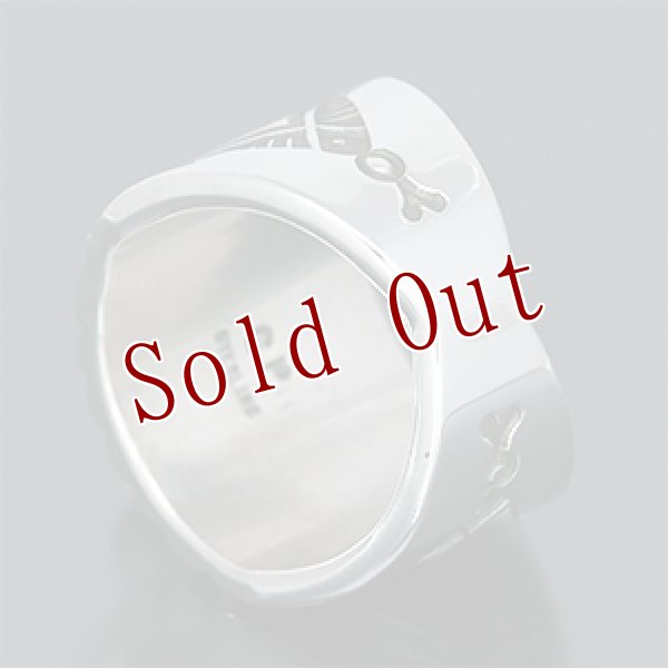 画像3: ナバホ族 Clendon Pete Apache Blue サンバースト リング 22号 (3)