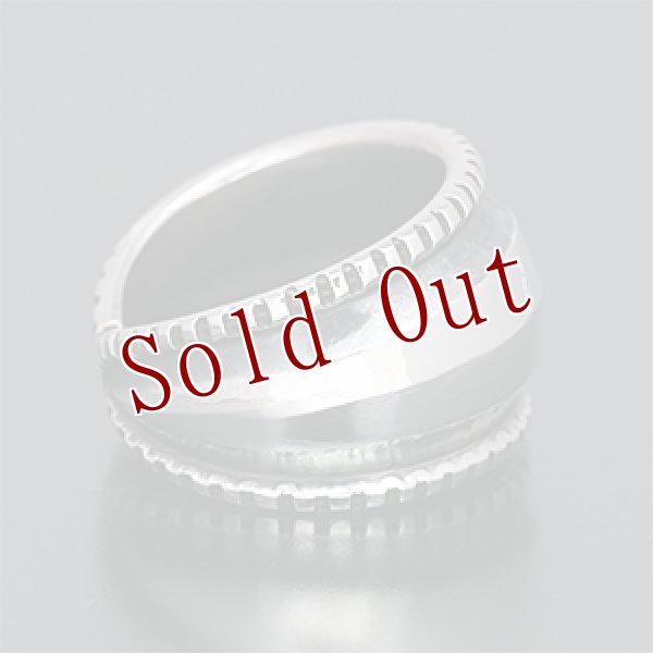 画像3: ナバホ族 Harrison Jim インゴットシルバー リポウズ リング 21号 (3)