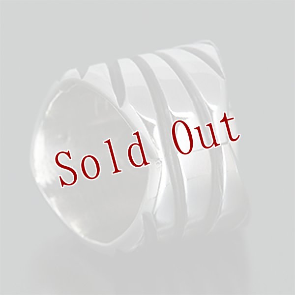 画像3: ナバホ族 Harrison Jim パッチブルー サンバースト インゴットシルバー リング 20.5号 (3)