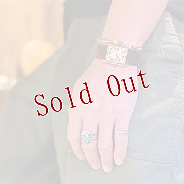 画像4: ナバホ族 Leonard Nez ターコイズマウンテン ケトー オーバーレイ リング 21号 (4)