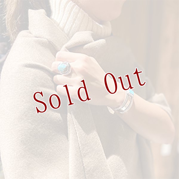 画像4: ナバホ族 Leonard Nez ナンバーエイト シャドーボックス リング 15号 (4)